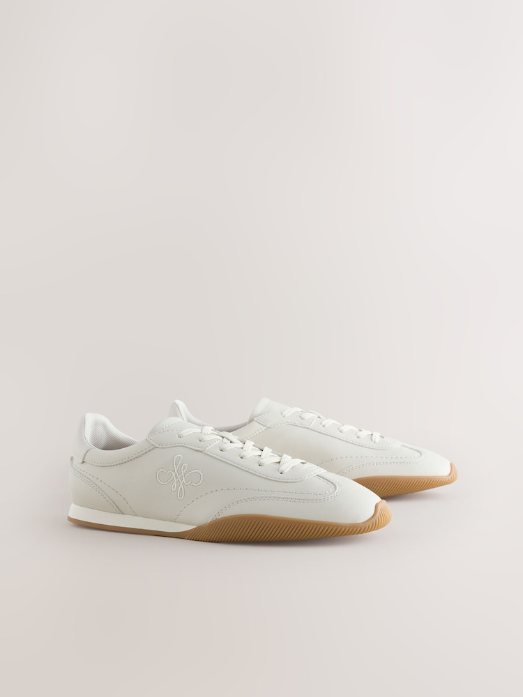 Neutral Forever Comfort® Slim Lace Up Logo Trainers - Image 2 of 10 Neutral Forever Comfort® Slim Lace Up Logo Trainers - Image 2 of 10