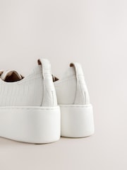 Bone Forever Comfort® Leather Wedge Trainers - Image 9 of 10