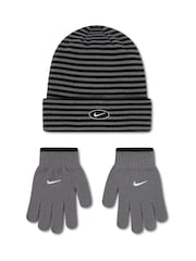 Nike Nan Micro Stripe Peak Beanie Hat - Imagen 1 de 4