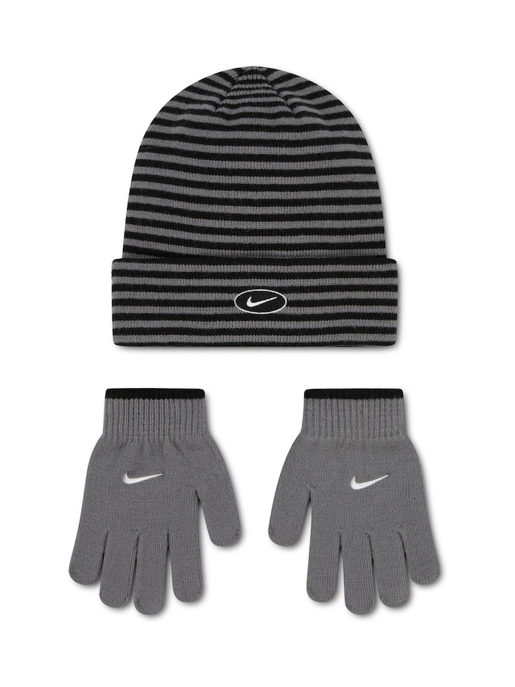 Nike Nan Micro Stripe Peak Beanie Hat - Imagen 1 de 4