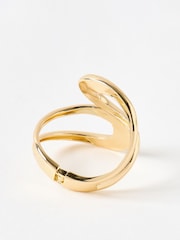 Oliver Bonas Gold Tone Remi Statement Looping Bangle - Image 5 of 5