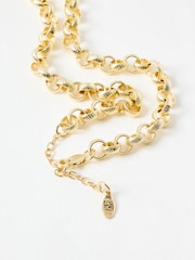 Oliver Bonas Black Ardor Enamel Heart Statement Pendant Chunky Necklace - Image 4 of 4