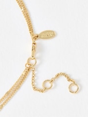 Oliver Bonas Gold Tone Bryce Celestial Star & Moon Pendant Layered Necklace - Image 3 of 4