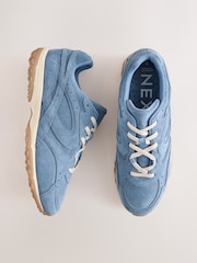 Blue Forever Comfort® Suede Wave Sole Trainers - Image 1 of 10