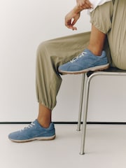 Blue Forever Comfort® Suede Wave Sole Trainers - Image 3 of 10