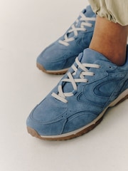 Blue Forever Comfort® Suede Wave Sole Trainers - Image 6 of 10