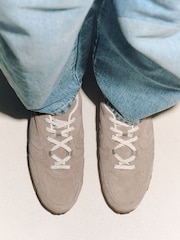 Taupe Forever Comfort® Suede Wave Sole Trainers - Image 2 of 8