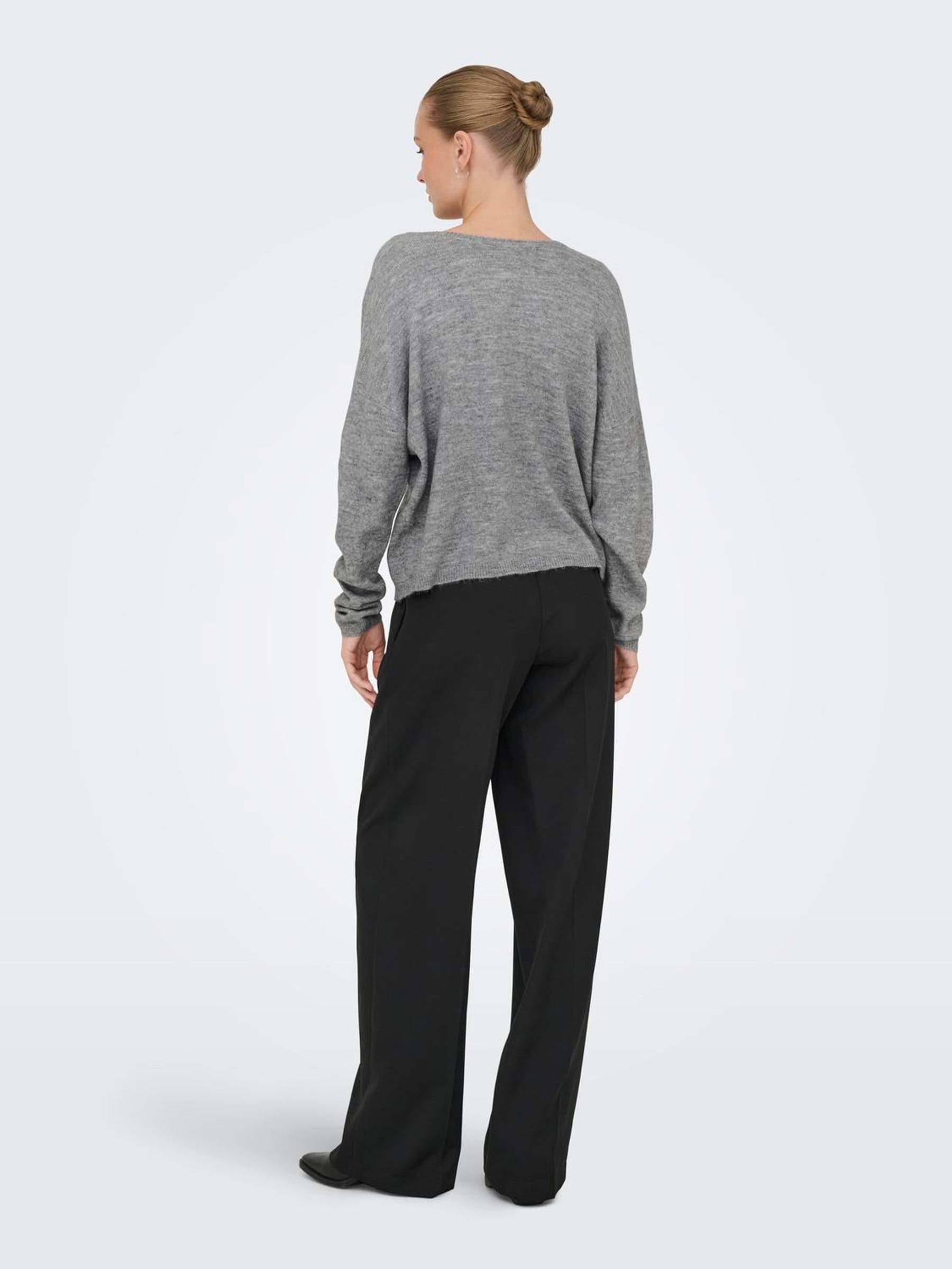 Buy ONLY Grey Lace Detail Reversible Knit Jumper from Next Romania