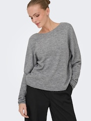 ONLY Grey Lace Detail Reversible Knit Jumper - Image 4 of 6