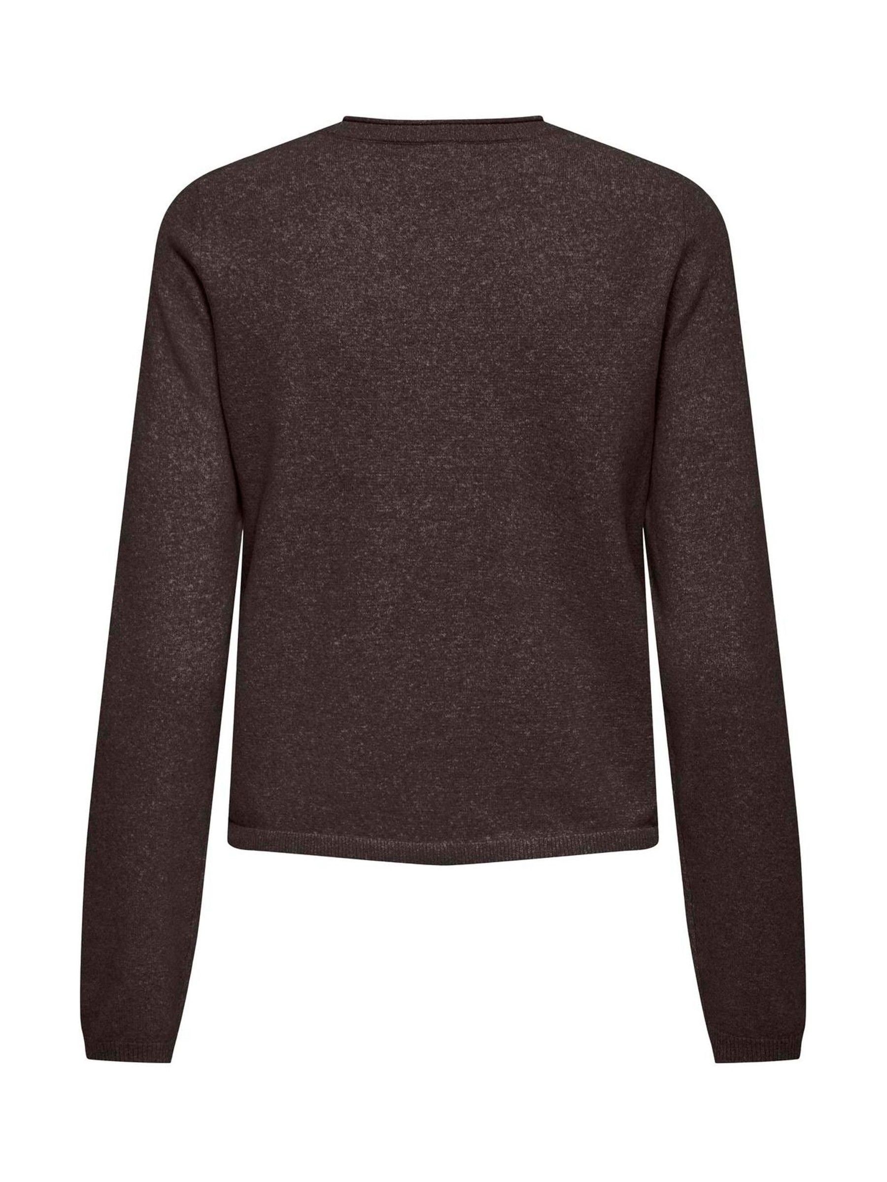 Buy Коричневий - ONLY Long Sleeve O-Neck Button Through Cardigan з