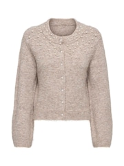 ONLY Natural Pearl Detail Button Through Cardigan - Image 5 of 6