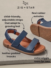 Zig+Star Navy Solar Junior Strap Sandals - Image 8 of 8