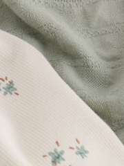 Sage Green Long Sleeve Textured Blouse and Leggings Set (3mths-7yrs) - Image 4 of 5