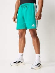 adidas Green 3 Stripes Swim Shorts 8 Inch - Image 1 of 5