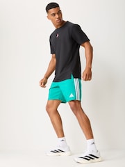 adidas Green 3 Stripes Swim Shorts 8 Inch - Image 2 of 5