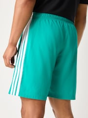 adidas Green 3 Stripes Swim Shorts 8 Inch - Image 3 of 5
