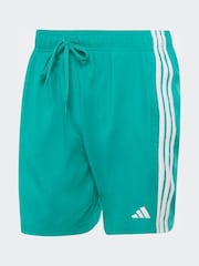 adidas Green 3 Stripes Swim Shorts 8 Inch - Image 5 of 5