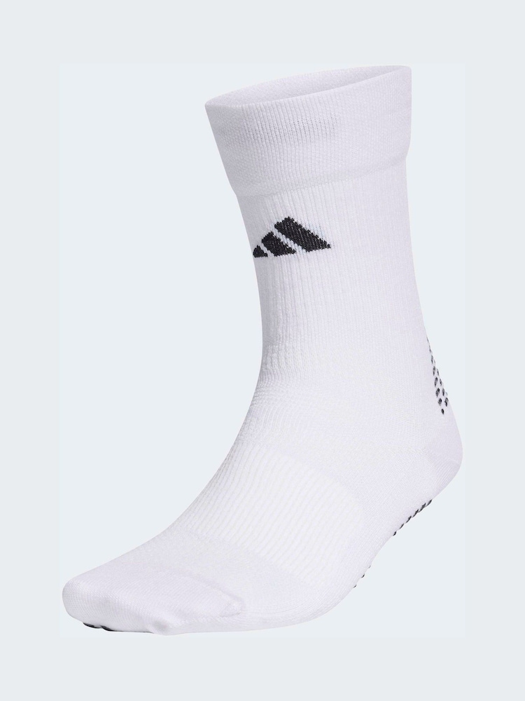 adidas White Football Grip Printed Light Crew Socks - Image 1 of 3