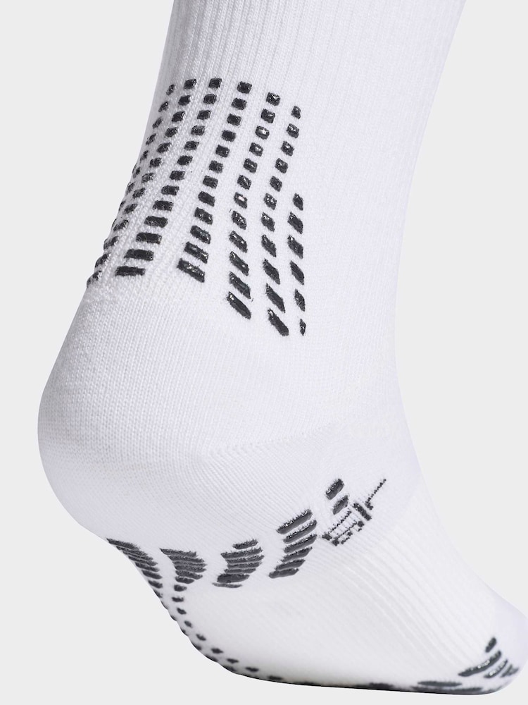adidas White Football Grip Printed Light Crew Socks - Image 3 of 3
