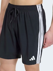 adidas Black 3 Stripes Swim Shorts 8 Inch - Image 3 of 6