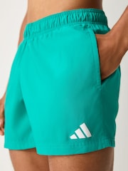 adidas Green 5 Inch Swim Shorts - Image 2 of 4