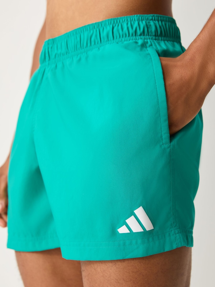 adidas Green 5 Inch Swim Shorts - Image 2 of 4 adidas Green 5 Inch Swim Shorts - Image 2 of 4
