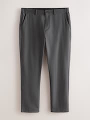 Gris de charbon de bois - Slim Fit (Slim Fit) - N. Premium Chinos en coton intelligent TENCEL™ Lyocell Blend avec ceinture confortable - Image 5 de 8