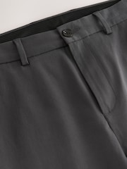 Gris de charbon de bois - Slim Fit (Slim Fit) - N. Premium Chinos en coton intelligent TENCEL™ Lyocell Blend avec ceinture confortable - Image 6 de 8