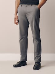Charcoal Grey Muscle Fit N. Premium Smart Cotton TENCEL™ Lyocell Blend Chinos With Comfort Waistband - Image 1 of 5