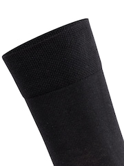 Falke Black Sensitive London Cotton Socks with pressure free comfort cuff - Image 4 of 4
