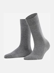 Falke Grey Sensitive London Cotton Socks With Pressure Free Comfort Cuff - Image 1 of 4
