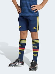 adidas Navy Blue Youth Arsenal FC Away Football Shorts - Image 1 of 5