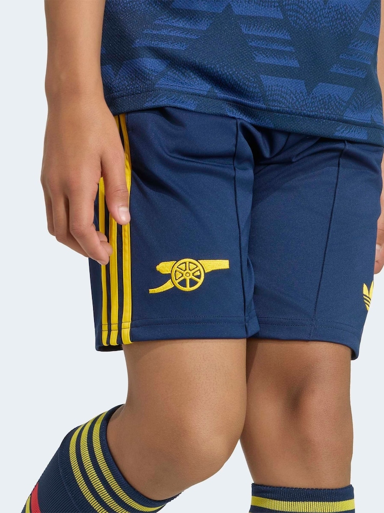 adidas Originals Navy Blue Arsenal Football Club Away Mini Top & Shorts Set - Image 1 of 5 adidas Originals Navy Blue Arsenal Football Club Away Mini Top & Shorts Set - Image 1 of 5
