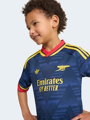 adidas Originals Navy Blue Arsenal Football Club Away Mini Top & Shorts Set - Image 3 of 5
