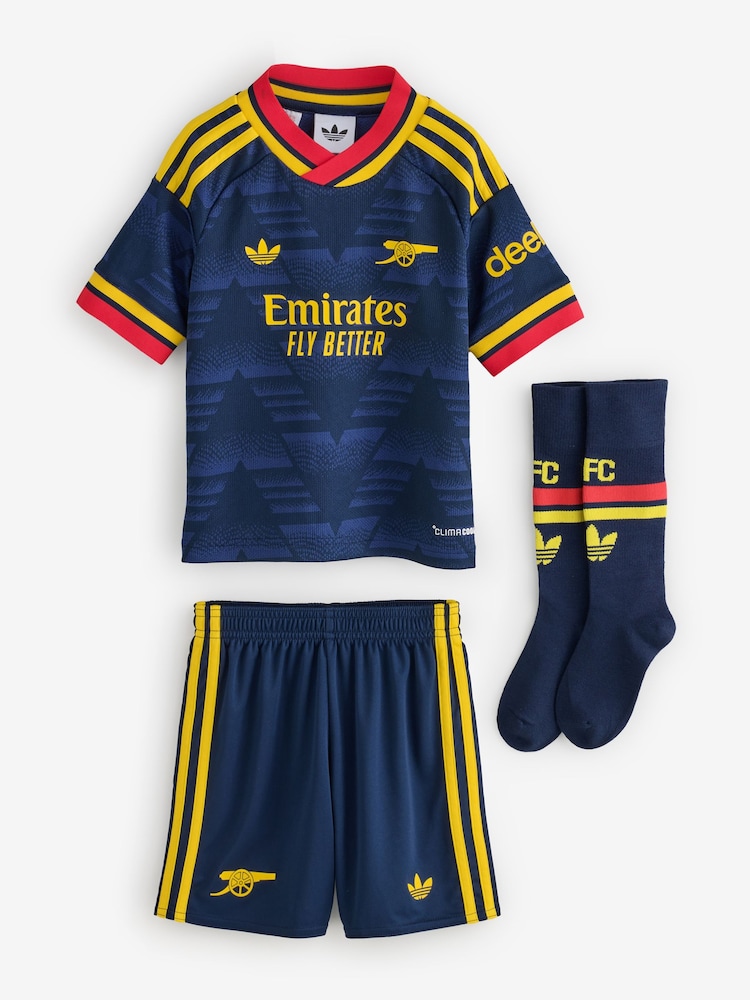 adidas Originals Navy Blue Arsenal Football Club Away Mini Top & Shorts Set - Image 5 of 5 adidas Originals Navy Blue Arsenal Football Club Away Mini Top & Shorts Set - Image 5 of 5