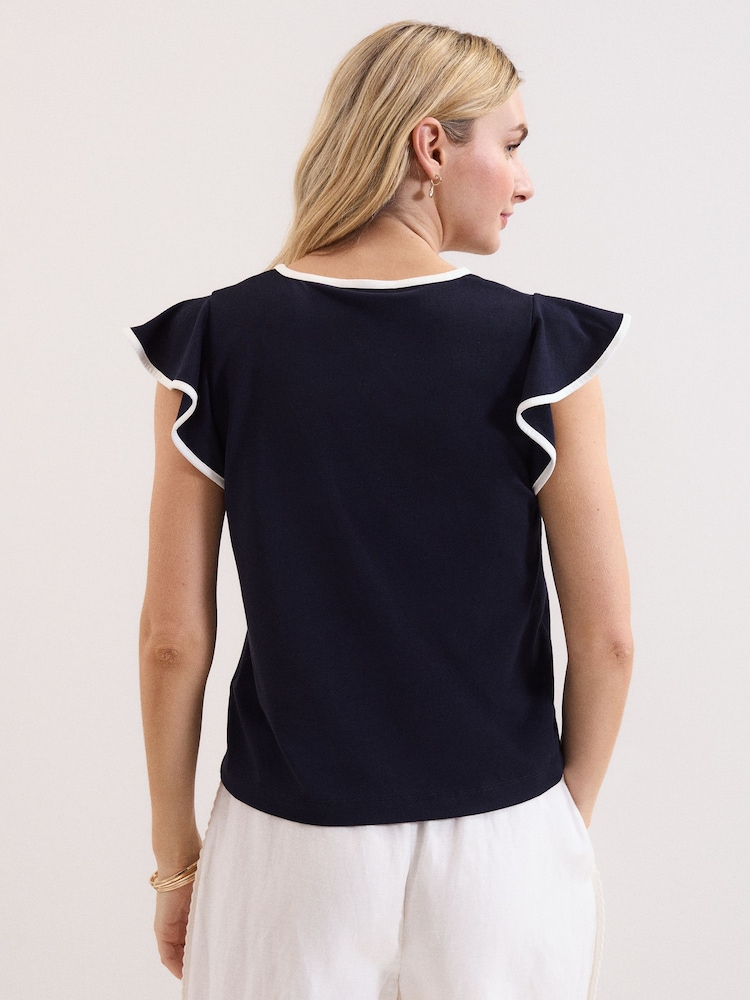 Phase Eight Blue Fleur Top - Image 2 of 6