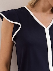Phase Eight Blue Fleur Top - Image 5 of 6