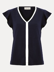 Phase Eight Blue Fleur Top - Image 6 of 6