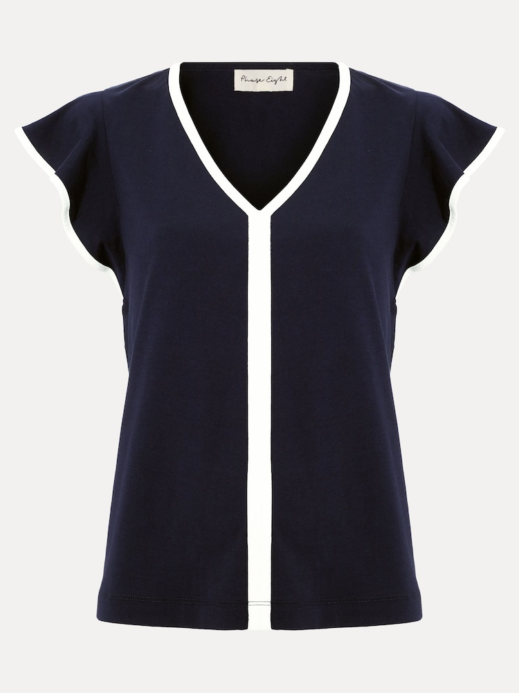 Phase Eight Blue Fleur Top - Image 6 of 6