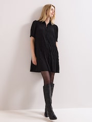 Phase Eight Black Pleated Swing Dress - Image 2 of 7