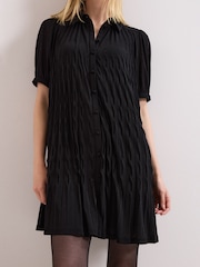 Phase Eight Black Pleated Swing Dress - Image 4 of 7