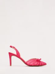 Phase Eight Pink Grosgrain Heels - Image 3 of 7