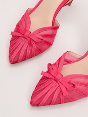 Phase Eight Pink Grosgrain Heels - Image 5 of 7