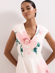 Phase Eight Pink Rakhi Scuba Floral Dress - Image 4 of 7
