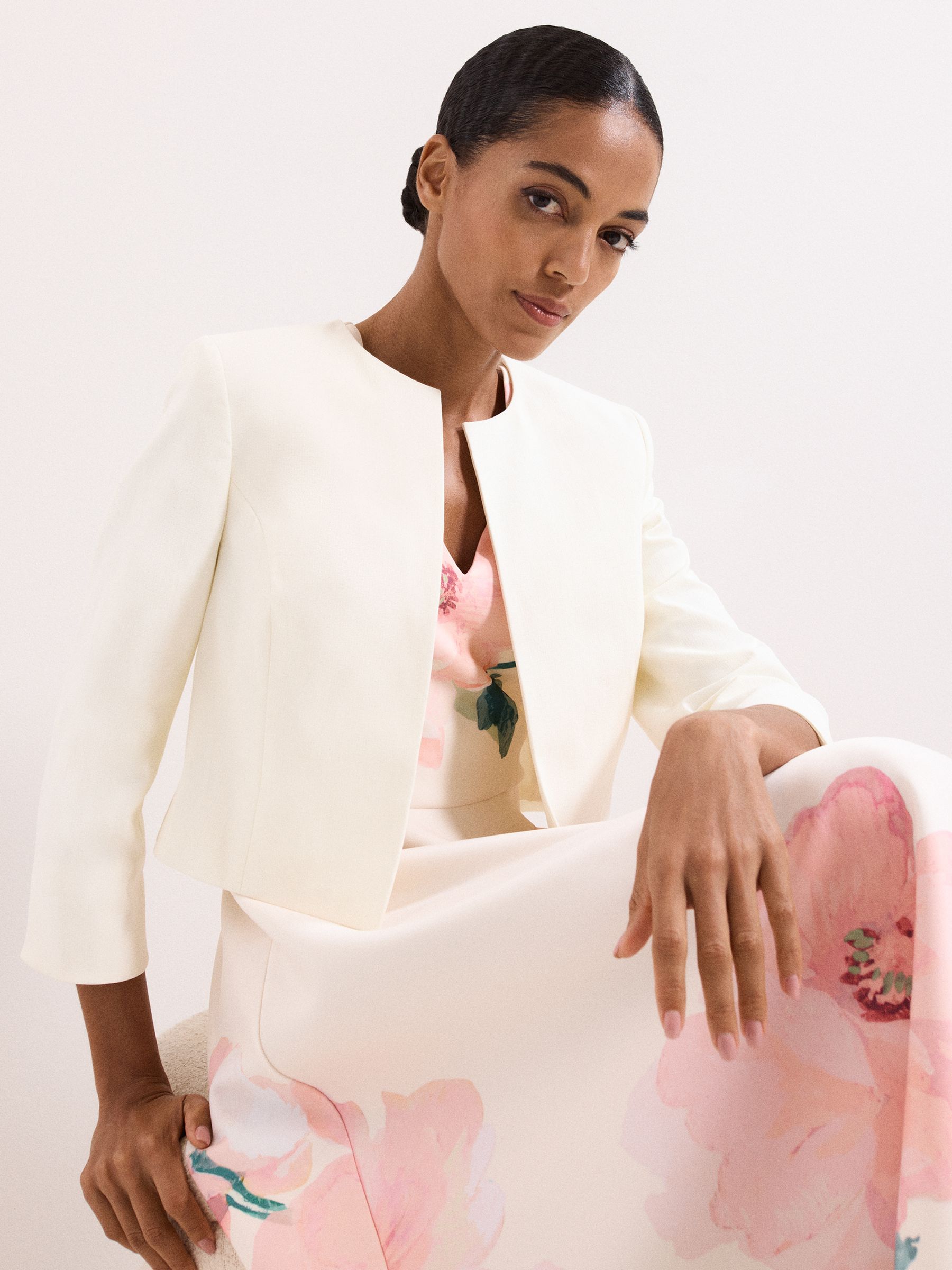 Phase Eight フラワープリント シフォンワンピース タグ付き　定価４万 Buy Phase Eight Pink Rakhi Scuba Floral Dress from Next USA