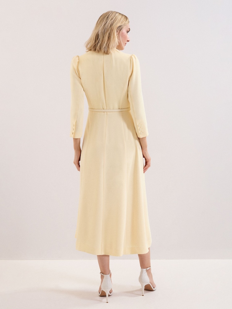Phase Eight Yellow Danielle Midi Dress - Image 2 of 7 Phase Eight Yellow Danielle Midi Dress - Image 2 of 7