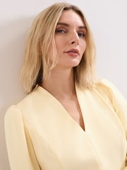 Phase Eight Yellow Danielle Midi Dress - Image 4 of 7