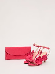 Phase Eight Pink Floral Heel Sandals - Image 4 of 7