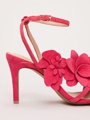 Phase Eight Pink Floral Heel Sandals - Image 6 of 7