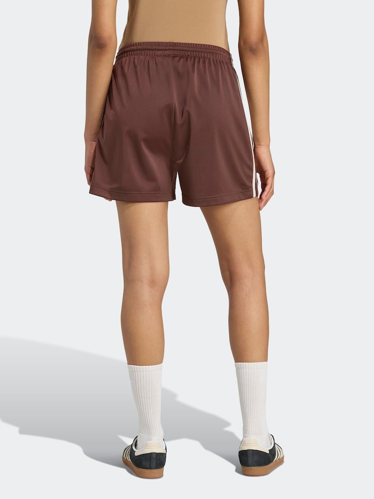 adidas Originals Brown/Cream Firebird Shorts - Image 2 of 6